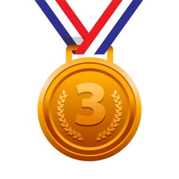 Third Place Medal Illustrazione stock