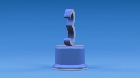 Third place number loop cold look Stock Footage 100744905