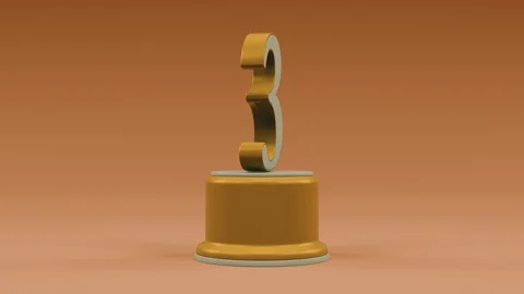 Third place number loop warm look Video stock 100745544