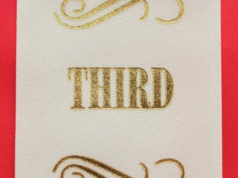 Third place ribbon Stock Photos