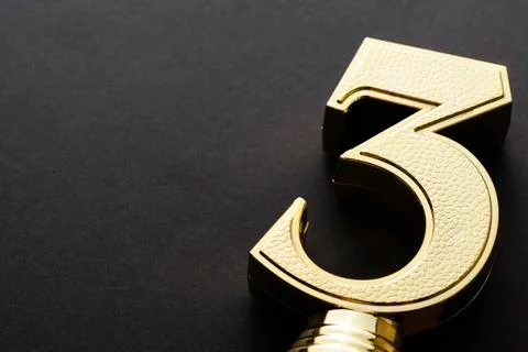 Third placed runner up trophy or award Foto stock