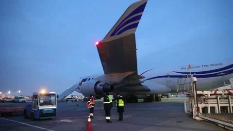The third plane with US weapons arrives in Ukraine, UCRANIA, UA - 25 Jan 2022 Video stock 204098702