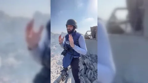 Third Raid In 24 Hours On Gazan Al Bureij Refugee Camp Kills 20 in Gaza Stock Footage 255045126