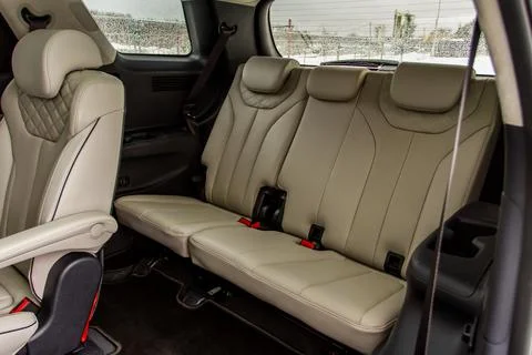 Third row seat of a modern SUV car. Stock Photos