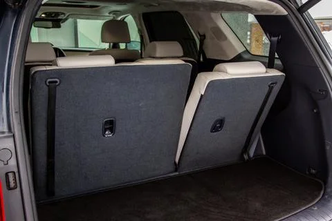 Third row seat of a modern SUV car. Foto stock