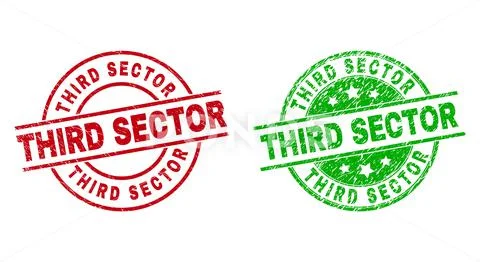 THIRD SECTOR Round Stamp Seals Using Corroded Texture: Royalty Free ...