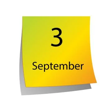 The third of September Stock Illustration