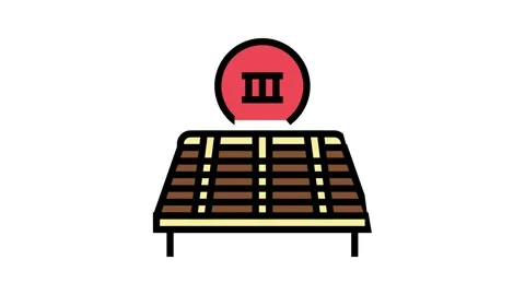Third stage of roof replacement color icon animation Vídeo Stock 164854903
