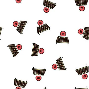 Third stage of roof replacement vector seamless pattern イラスト素材