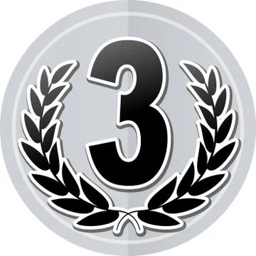Third sticker icon Illustrazione stock