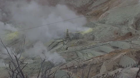 Third Sulfur Mine Shot 스톡 동영상 316072103