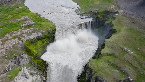 Third waterfall of the river Jokulsa; Hafragilsfoss. Stock Footage 249265147