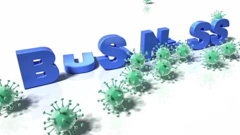 The third wave of covid 19 hits businesses Stock Footage 153441964