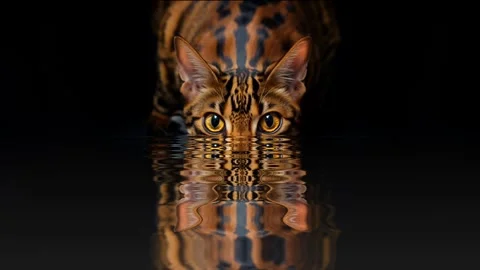 Thirsty Kitty Stock Footage 245200845