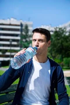 Thirsty man Stock Photos