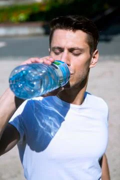 Thirsty man Stock Photos