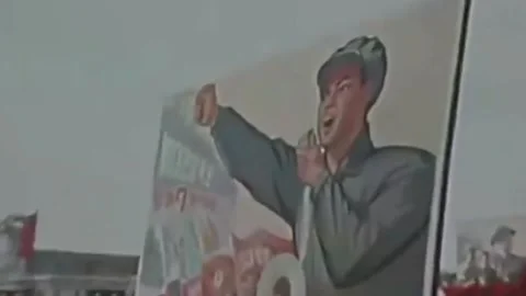 Thirty-eighth parallel. DPRK 1981  (145) Stock Footage 264577031