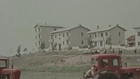 Thirty-eighth parallel. DPRK 1981  (254) Stock Footage 264578087