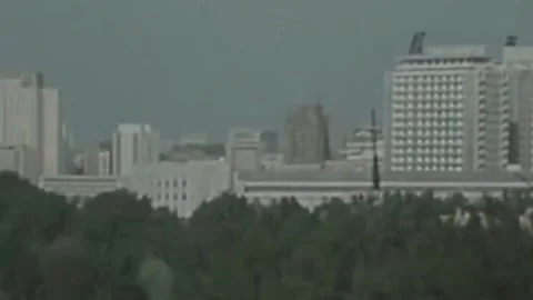 Thirty-eighth parallel. DPRK 1981  (88) Video stock 264578495