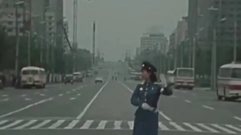 Thirty-eighth parallel. DPRK 1981  (92) Stock Footage 264578516