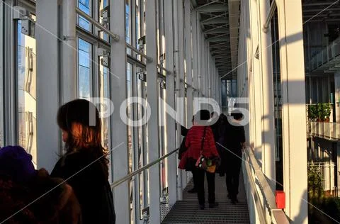 The thirty-fifth floor of the Intesa Sanpaolo bank skyscraper Stock Photos