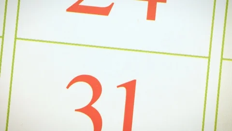 Thirty first day of the calendar, significant date Stock Footage 101508723