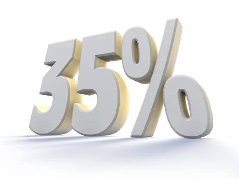 Thirty five percent Stock Illustration