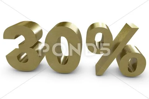 Thirty percent Stock Illustration
