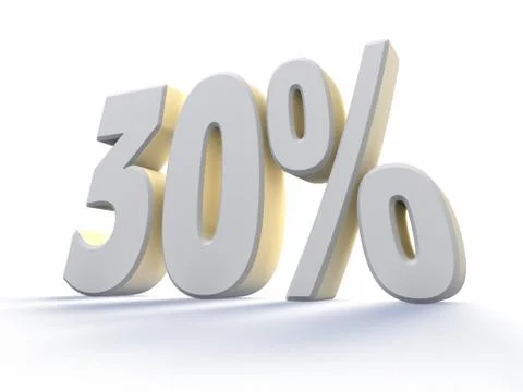 Thirty percent Stock Illustration