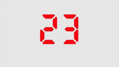 Thirty second countdown timer in alpha channel Stock Footage 233257193