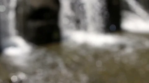 Thirty Second Defocused Waterfall Commercial Background with Bokeh Stock Footage 78201086