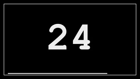 Thirty second digital countdown timer with glitch distortion effects Stock Footage 345204142