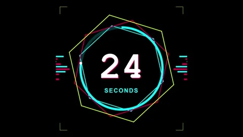Thirty Second Neon Digital Countdown Timer Видео 345206223