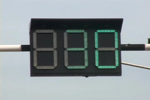 Thirty Second Traffic Countdown Clock Stock Footage 460952
