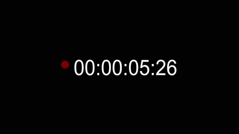Thirty Seconds White Timecode Countdown Video stock 190049528