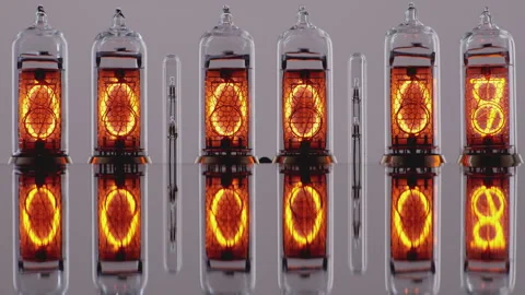 Thirty-three second timer. Vintage lamp timer, close up. Stock Footage 264098652