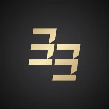 Thirty three vector logo Stock Illustration