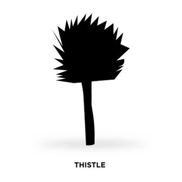 Thistle silhouette Stock Illustration