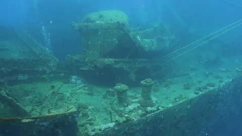 Thistlegorm Ship Wreck Underwater Red Sea Egypt Stock Footage 102890699