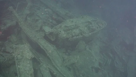 Thistlegorm Tank Inside Ship Wreck Underwater Red Sea Egypt Stock Footage 102891880