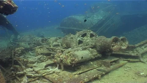 Thistlegorm Wreck, Anchor Winch Stock Footage 285013193