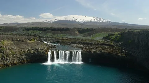 Thjofafoss waterfall in Iceland 库存影片 149106715