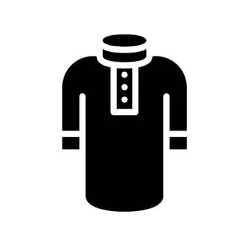 Thobe vector illustration, Ramadan related solid icon Stock Illustration