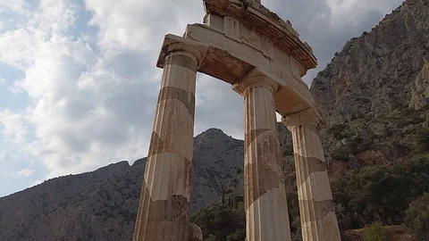 Tholos of Delphi. Delphi Oracle. Greece. Stock Footage 125839591