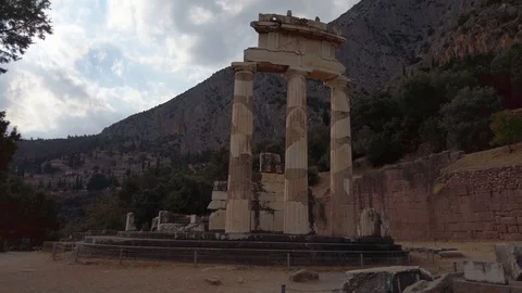 Tholos of Delphi. Delphi Oracle. Greece. Stock Footage 125871566