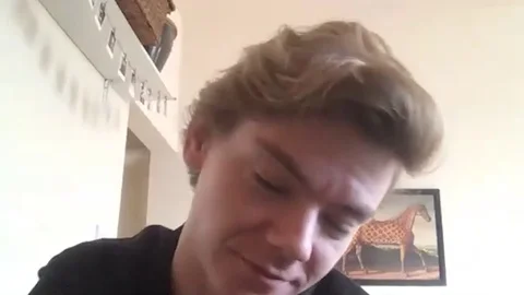 Thomas Brodie-Sangster is interviewed for The Queens Gambit - 2020 Video stock 144641332