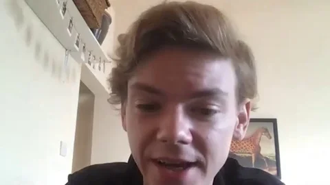 Thomas Brodie-Sangster is interviewed for The Queens Gambit - 2020 Video stock 144641343