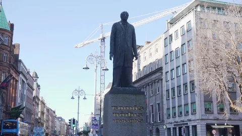 Thomas Davis Statue, Dublin Stock Footage 124076818