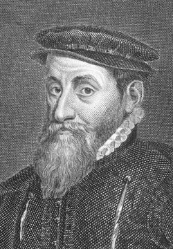 Thomas Gresham (1519-1579) on engraving from the 1800s. English merchant and Stock-Illustration
