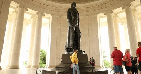 Thomas Jefferson memorial monument in Washington DC USA Stock Footage 100855282
